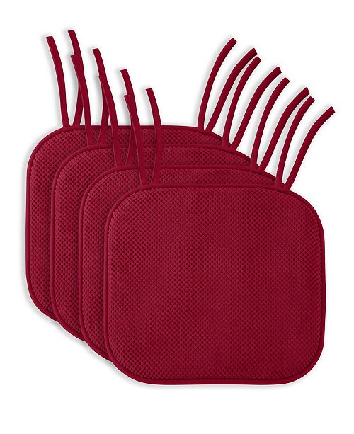Ornavo Home Non Slippery Seat Cushion Chair Pads With Ties Set