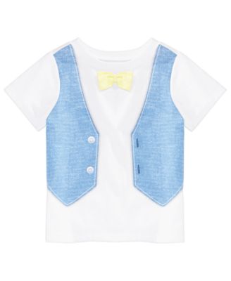 First Impressions - Baby Boys Plaid Triceratops Cotton T-Shirt
