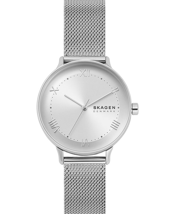 Skagen Women's Nillson Stainless Steel Mesh Bracelet Watch 34mm - Macy's