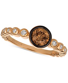 Chocolatier® Diamond Bezel Ring (3/4 ct. t.w.) in 14k Rose Gold