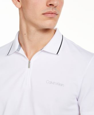 calvin klein white polo shirt