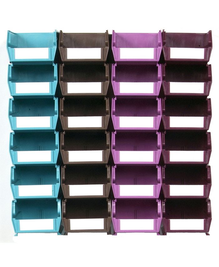 Triton Products Locbin 26 Piece Wall Storage Unit with Interlocking