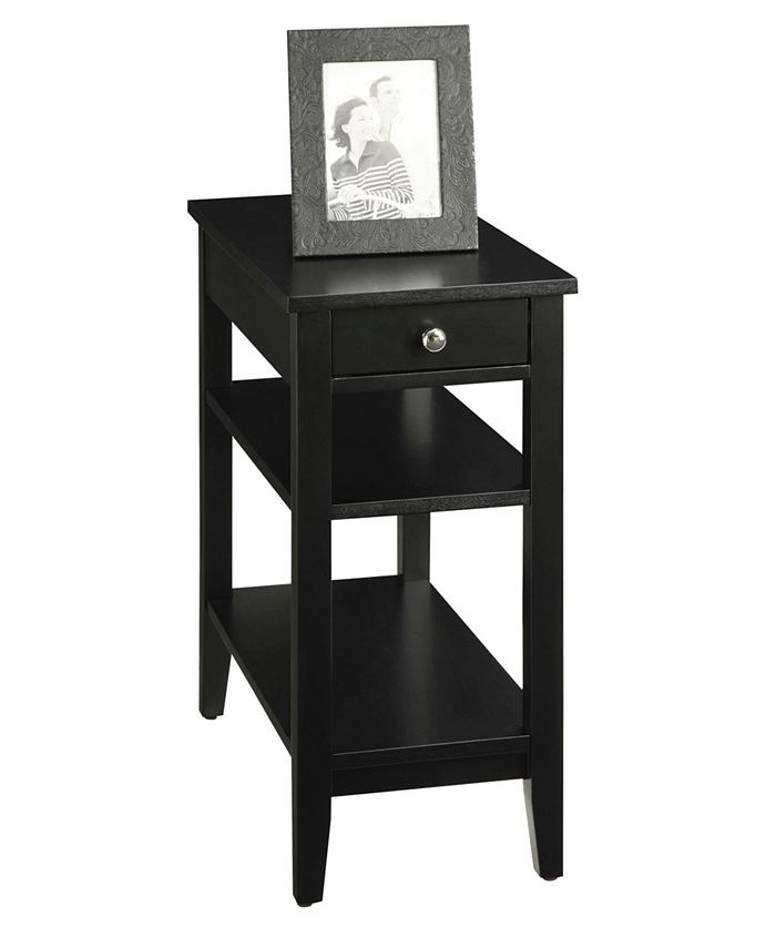 Convenience Concepts American Heritage Three Tier End Table With Drawer