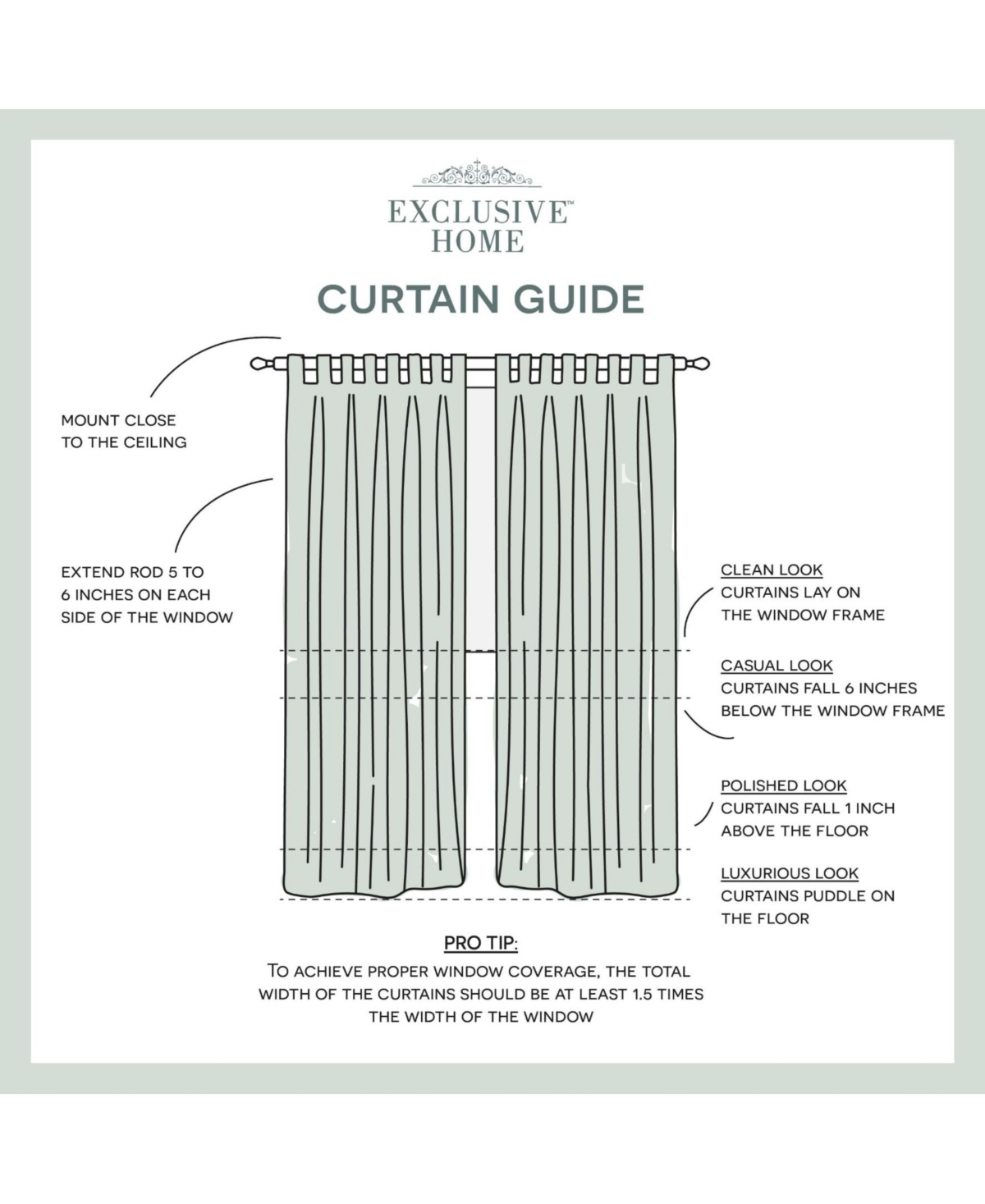 Exclusive Home Indoor/Outdoor Solid Cabana Tab Top Curtain Panel Pair, 54