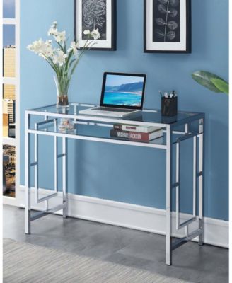 Town Square Chrome Desk With Shelf