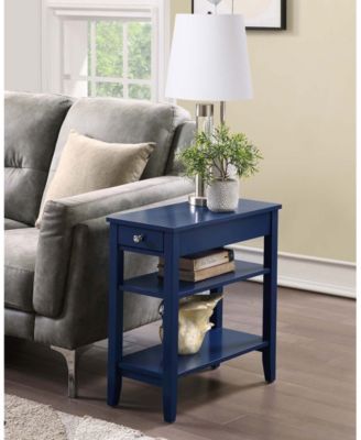 American Heritage Three Tier End Table with Drawer