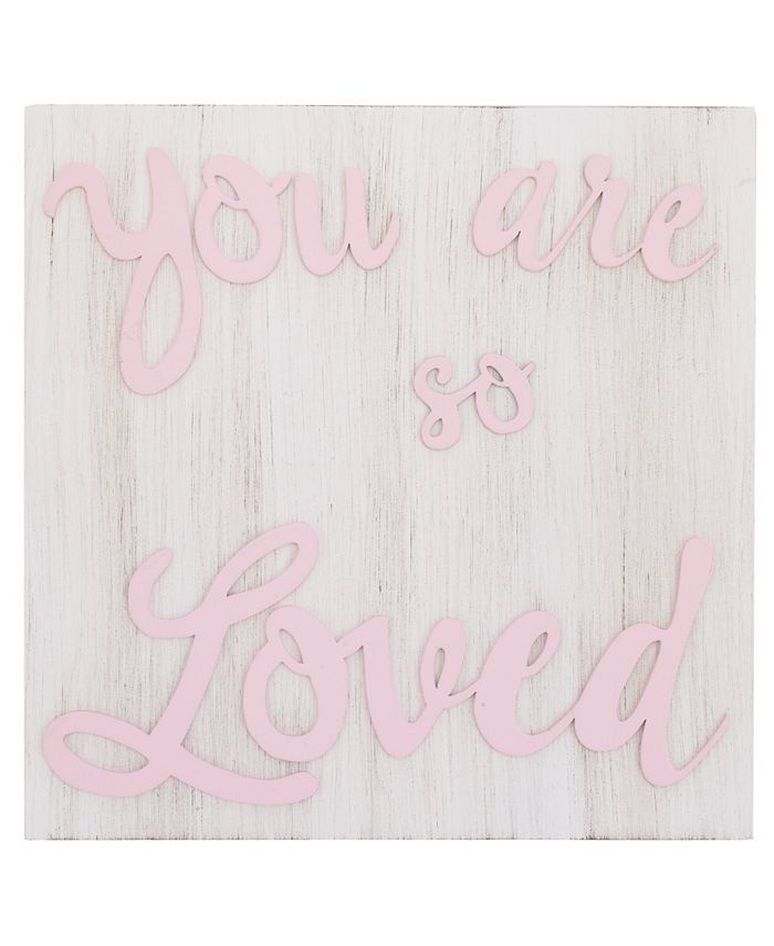 NoJo - NoJo "You are so Loved" Wood Nursery Wall D&eacute;cor