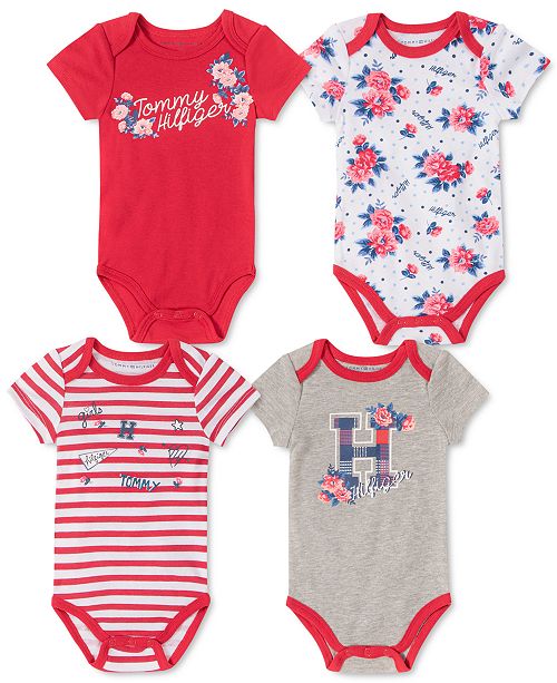 Tommy Hilfiger Baby Girls 4 Pk Floral Bodysuits Reviews All