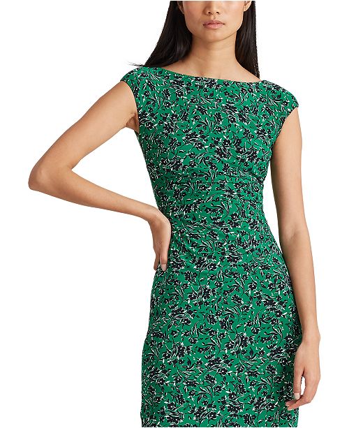 Lauren Ralph Lauren Petite Ruched Boatneck Dress Reviews