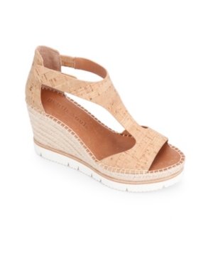 image of Gentle Souls by Kenneth Cole Elyssa Easy T-Strap Wedge Sandals Women-s Shoes