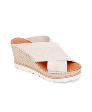 GENTLE SOULS BY KENNETH COLE ELYSSA X-BAND WEDGE SANDALS WOMEN'S SHOES