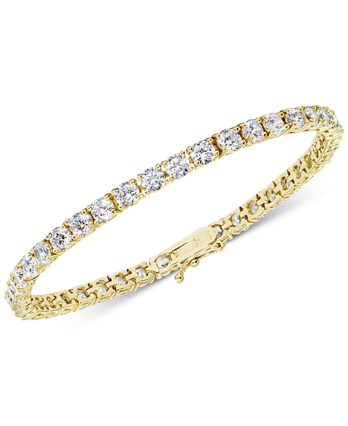 Giani Bernini Cubic Zirconia Tennis Bracelet in Sterling Silver, Created for Macy's - 18k Gold Over Silver