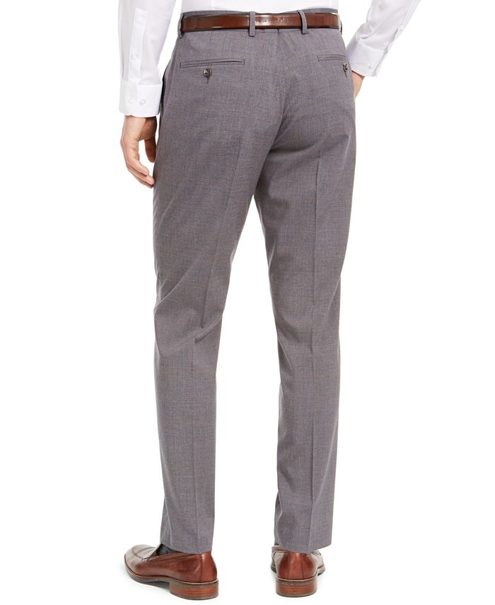 Perry Ellis Men's Slim-Fit Stretch Gray Plaid Suit - Macy's