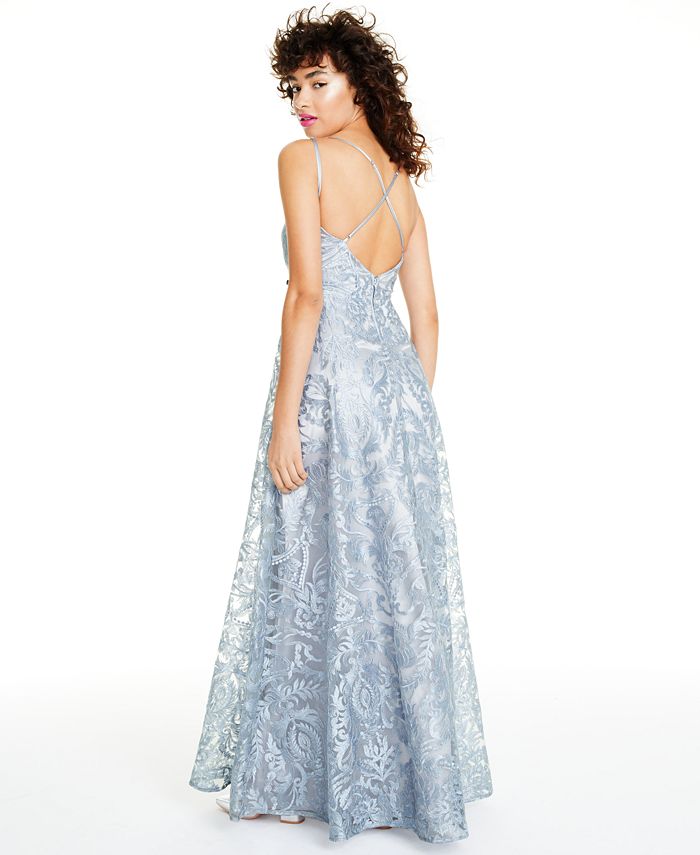 Say Yes to the Prom Juniors' Embroidered Gown, Created for Macy's - Macy's