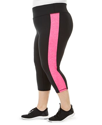 ID Ideology Plus Size Colorblocked Capri Leggings, Created for Macy's ...