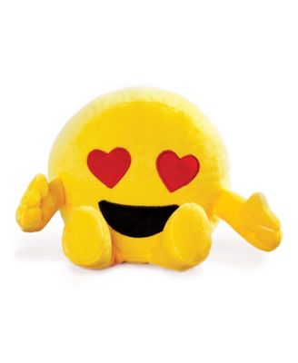 Two's Company - Heart Eyed Emoji with Speak - Repeat - Body Movement Functions requires 3 AAA batteries, not included - Polyester/Plastic