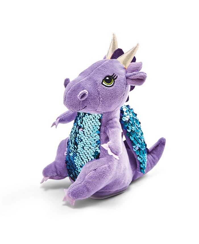 Two's Company - Plush Dragon Girl with Speak - Repeat - Body Movement Functions in Gift Box requires 3 AAA batteries, not included - Polyester/Plastic