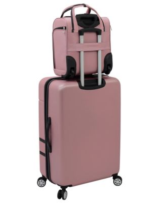 macys pink luggage