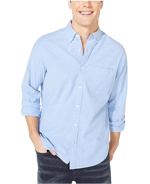 Nautica Men S Oxford Solid Button Down Reviews Casual Button