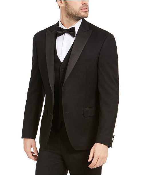 Alfani Men S Slim Fit Stretch Black Tuxedo Jacket Created For