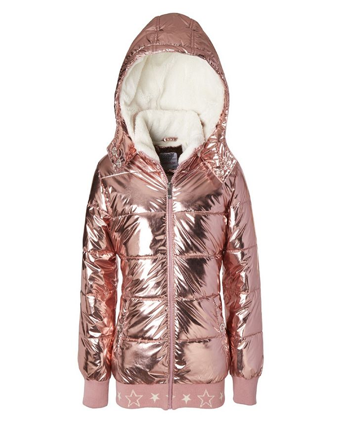 Kensie Girl Big Girl Metallic Puffer Jacket Macy s