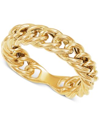 Macy's - Curb Link Statement Ring in 10k Gold