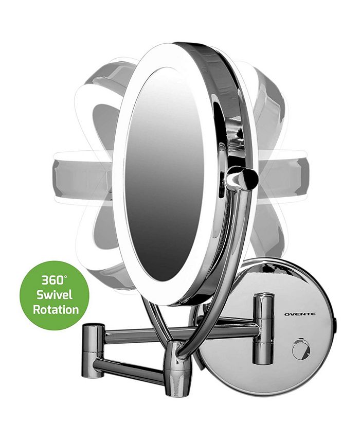 OVENTE 7.5" LED Lighted Wall Mount Makeup Mirror Macy's