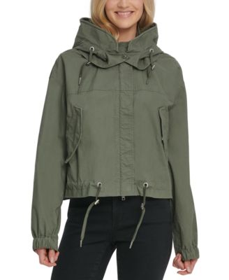 cropped hooded jacket