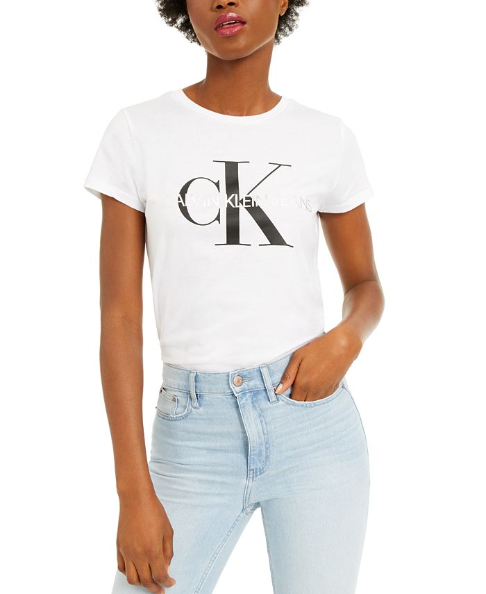 Calvin Klein Jeans Logo T-Shirt & Reviews - Tops - Juniors - Macy's