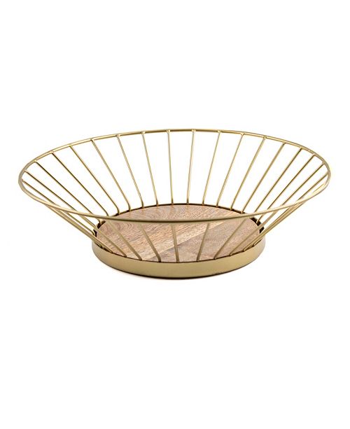 Thirstystone Gold Wire Bowl With Wood Base Reviews Serveware