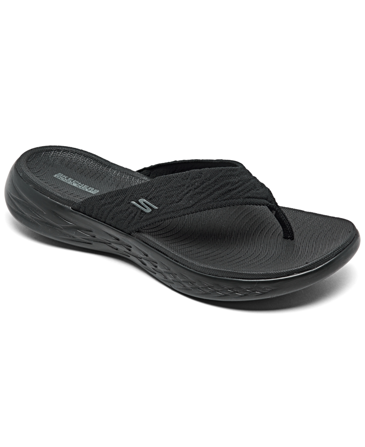 Women's On The Go 600 Sunny Athletic Flip Flop Thong Sandals from Finish Line - Black