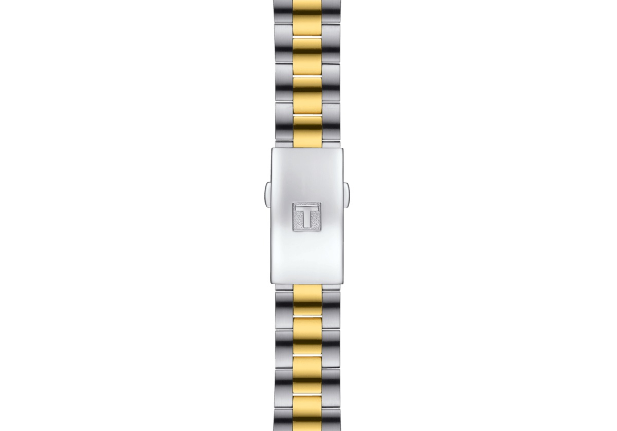 Shop Tissot Women's Swiss Pr 100 Sport Chic T-classic Two-tone Stainless Steel Bracelet Watch 36mm In Two Tone
