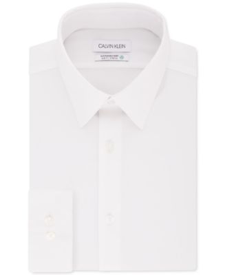 Calvin Klein Non-Iron Slim Fit Performance Dress Shirt - Macy's