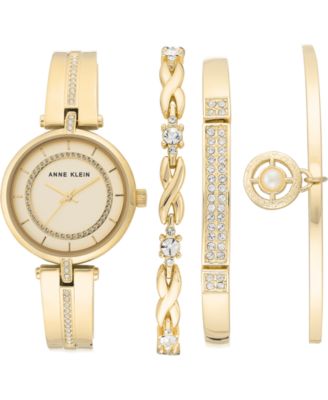 Anne Klein - Women's Gold-Tone Bracelet Watch 30mm