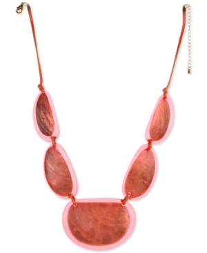 image of Style & Co Resin Statement Necklace, 21-1/2
