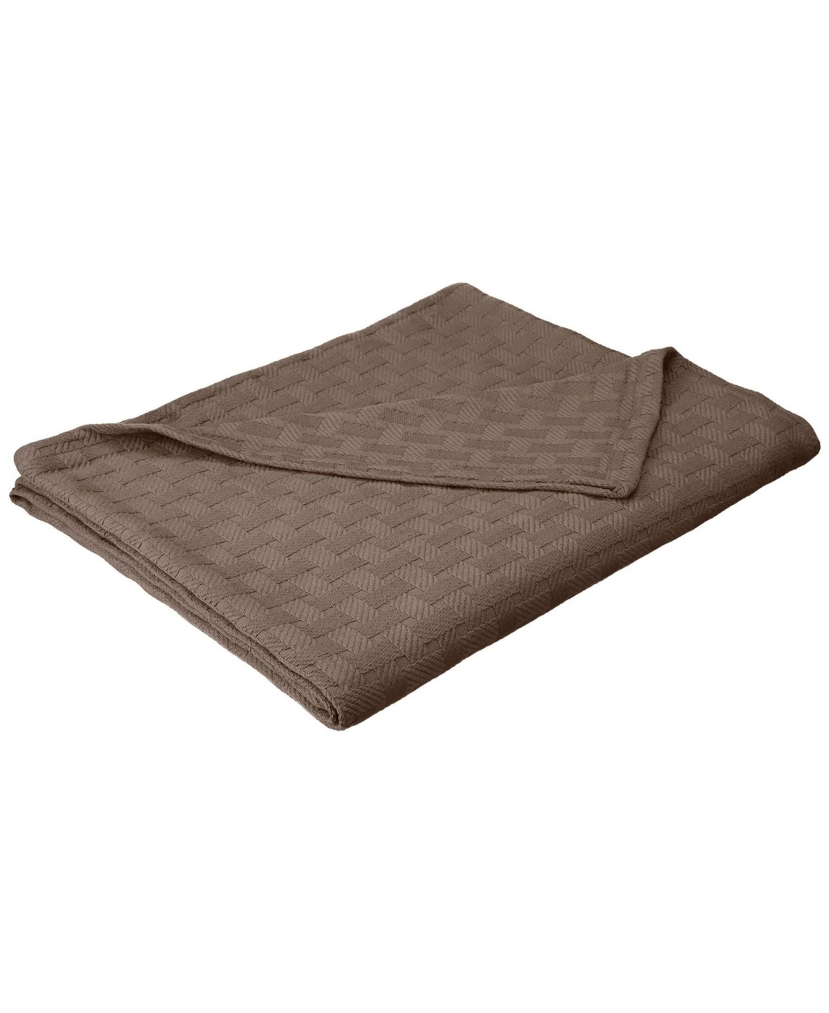 Shop Superior Basket Weave All Season Cotton Blanket, Twin In Charcoal