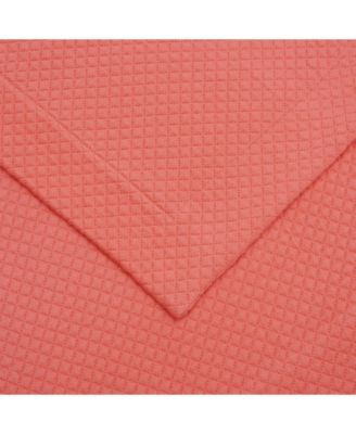 100% Cotton Diamond Solitaire All-Season 3-Piece Coverlet Set, Full