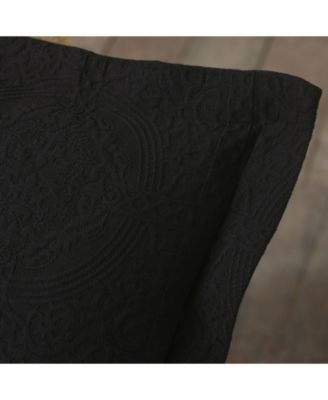 100% Cotton Fleur De Lis Medallion All-Season 2-Piece Coverlet Set, Twin