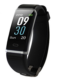 Black Rubber Band Activity Tracker and Heart Rate Monitor Watch 19mm