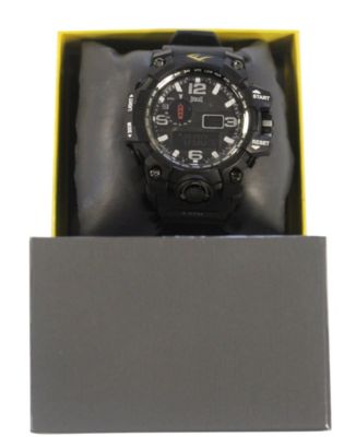 black digital sports watch
