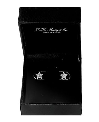 EFFY Collection - EFFY&reg; Star Diamond (1/6 ct. t.w.) Stud Earrings in Sterling Silver