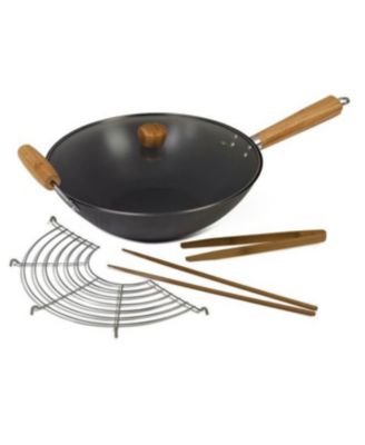 Sedona - Nonstick Carbon Steel 14" Wok 5-Pc. Cookware Set