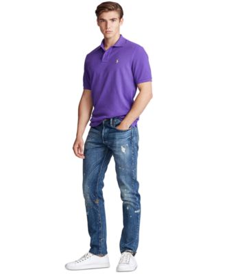 Men's Custom Slim-Fit  Mesh Polo Shirt