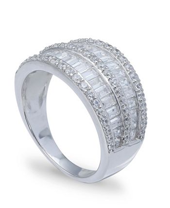 Giani Bernini - Cubic Zirconia Pave Baguette Ring (2-1/8 ct.t.w) in Sterling Silver
