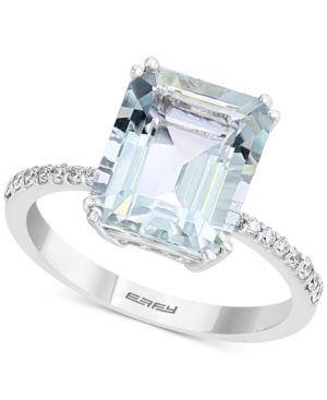 image of Effy Amethyst (3-7/8 ct. t.w.) & Diamond (1/6 ct. t.w.) Ring in 14k Rose Gold