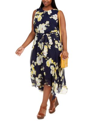 macys floral long dress