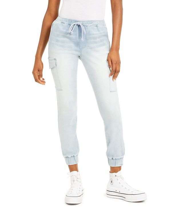 knit denim jogger pant