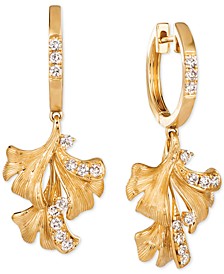 Nude Diamond Flower Drop Earrings (3/8 ct. t.w.) in 14k Gold