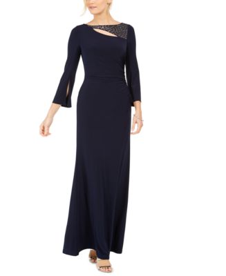Vince Camuto Embellished Keyhole Gown - Macy's