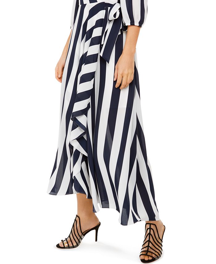 INC International Concepts INC Volume-Sleeve Striped Maxi Dress ...